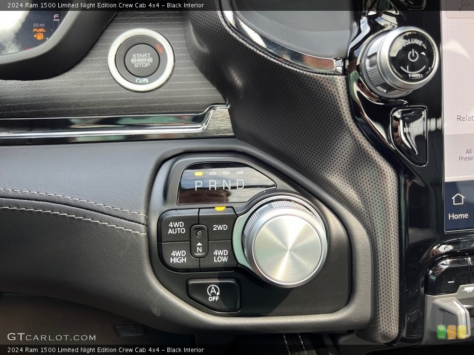 Black Interior Transmission for the 2024 Ram 1500 Limited Night Edition Crew Cab 4x4 #146593516