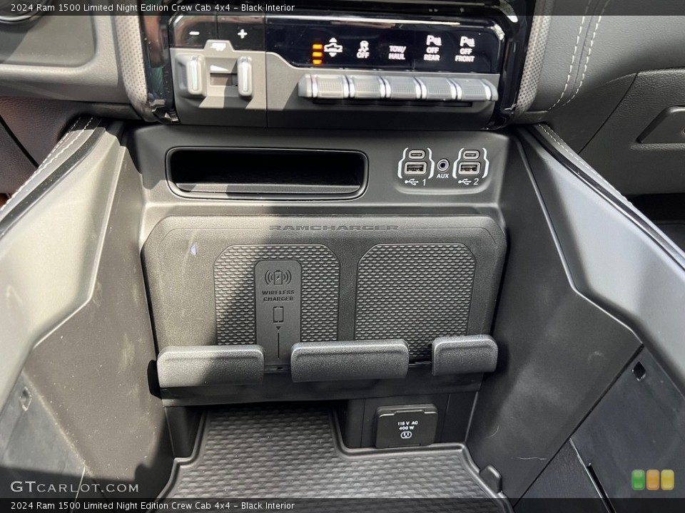 Black Interior Controls for the 2024 Ram 1500 Limited Night Edition Crew Cab 4x4 #146593652