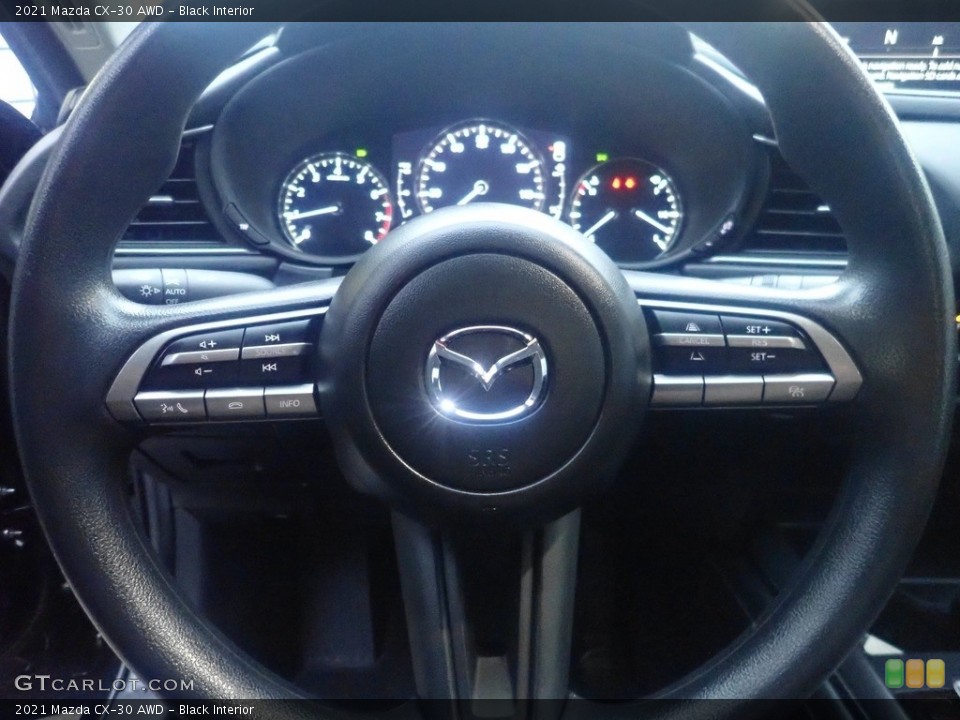 Black Interior Steering Wheel for the 2021 Mazda CX-30 AWD #146594152