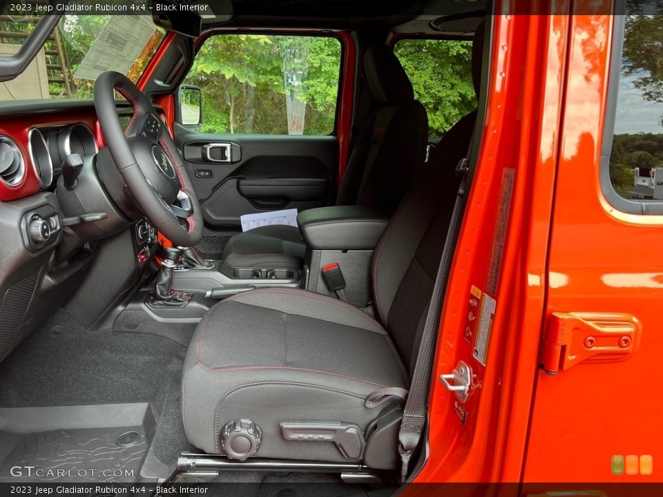 Black Interior Front Seat for the 2023 Jeep Gladiator Rubicon 4x4 #146594165