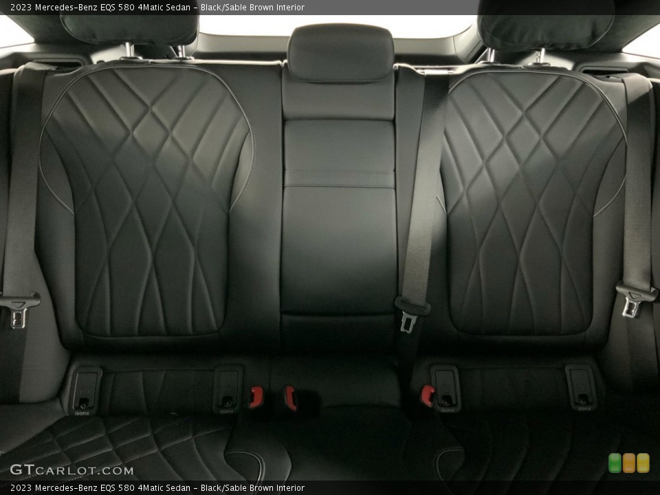 Black/Sable Brown Interior Rear Seat for the 2023 Mercedes-Benz EQS 580 4Matic Sedan #146594220