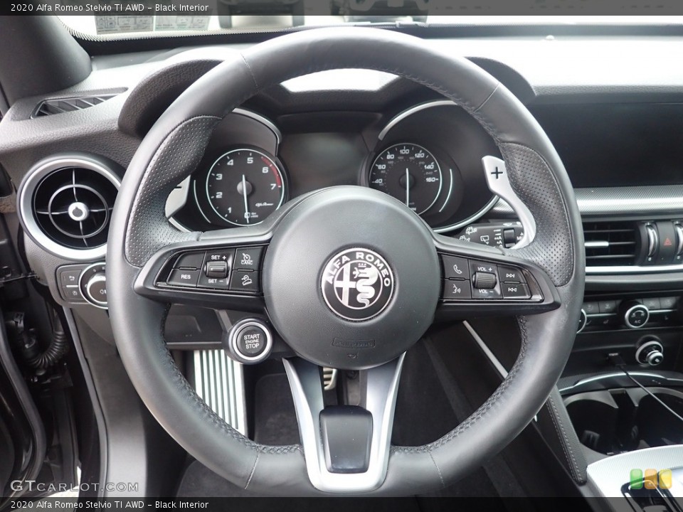 Black Interior Steering Wheel for the 2020 Alfa Romeo Stelvio TI AWD #146594412