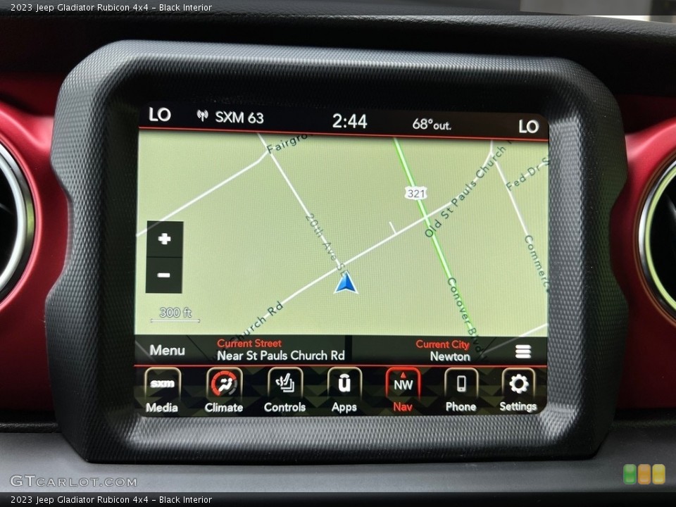 Black Interior Navigation for the 2023 Jeep Gladiator Rubicon 4x4 #146594423