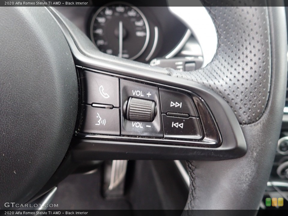 Black Interior Steering Wheel for the 2020 Alfa Romeo Stelvio TI AWD #146594468