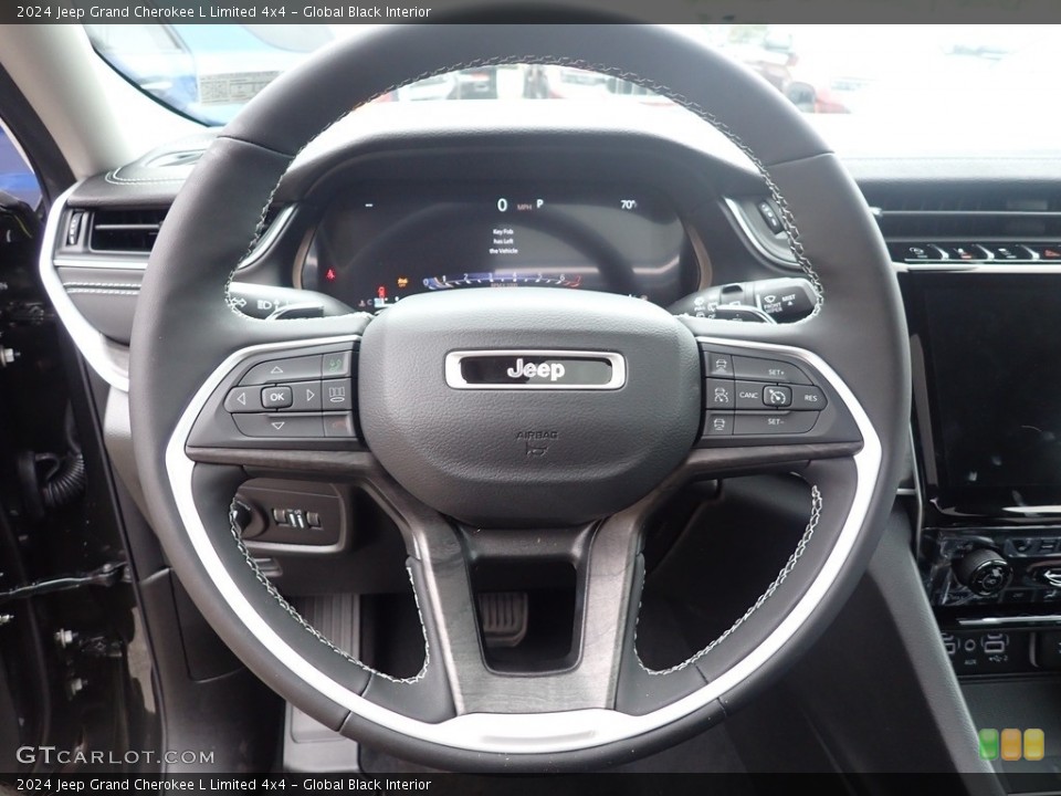 Global Black Interior Steering Wheel for the 2024 Jeep Grand Cherokee L Limited 4x4 #146595042