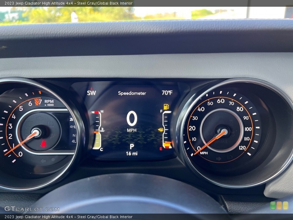 Steel Gray/Global Black Interior Gauges for the 2023 Jeep Gladiator High Altitude 4x4 #146595081