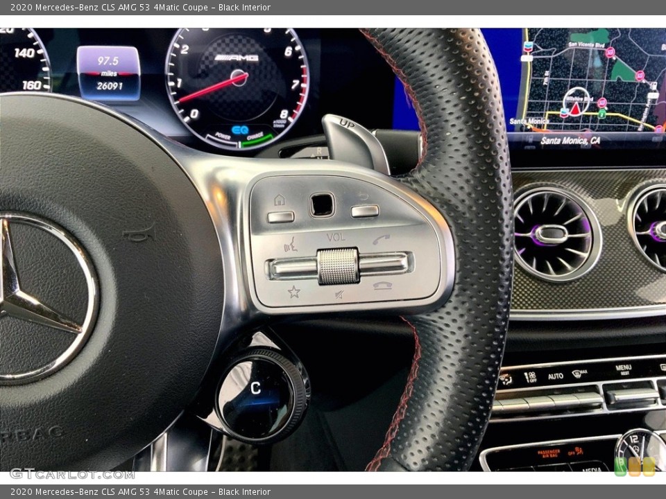 Black Interior Steering Wheel for the 2020 Mercedes-Benz CLS AMG 53 4Matic Coupe #146595530