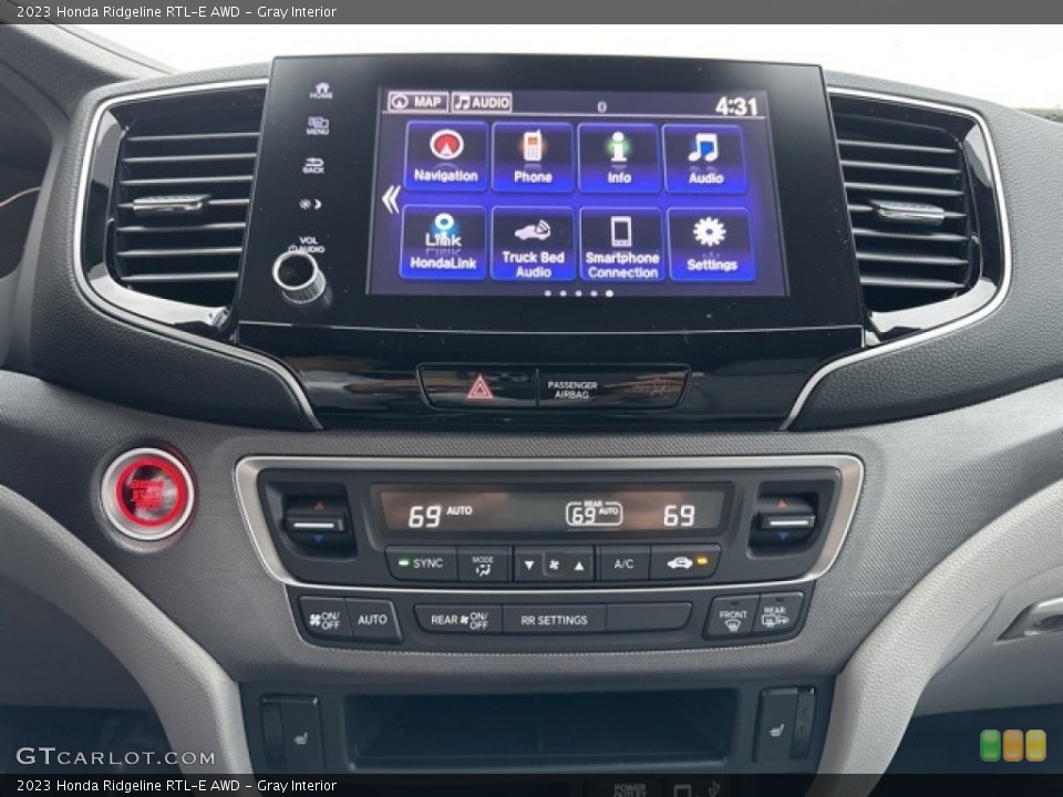 Gray Interior Controls for the 2023 Honda Ridgeline RTL-E AWD #146595670