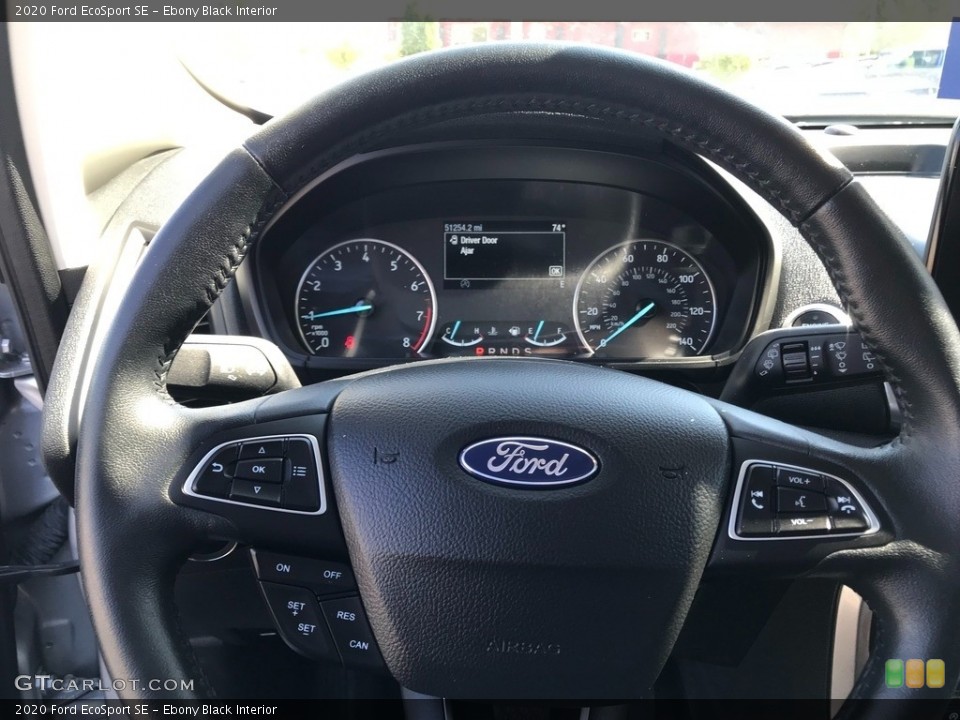 Ebony Black Interior Steering Wheel for the 2020 Ford EcoSport SE #146595821