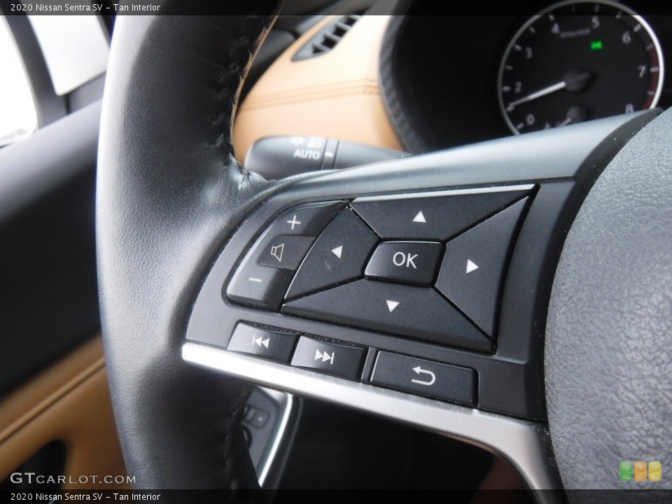 Tan Interior Steering Wheel for the 2020 Nissan Sentra SV #146595950