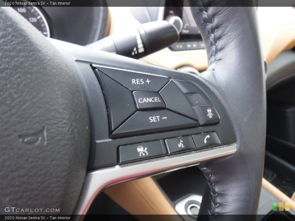 Tan Interior Steering Wheel for the 2020 Nissan Sentra SV #146595968