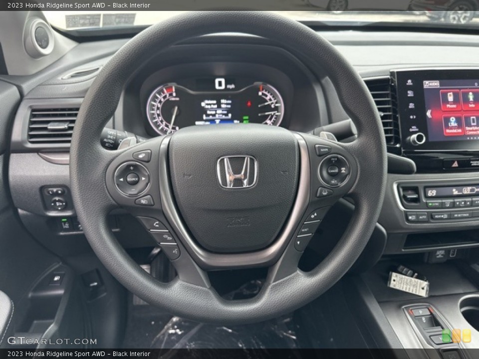 Black Interior Steering Wheel for the 2023 Honda Ridgeline Sport AWD #146596174
