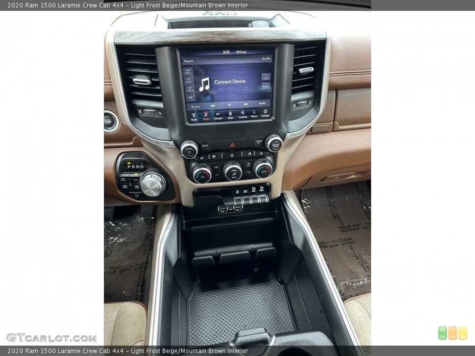 Light Frost Beige/Mountain Brown Interior Controls for the 2020 Ram 1500 Laramie Crew Cab 4x4 #146596229