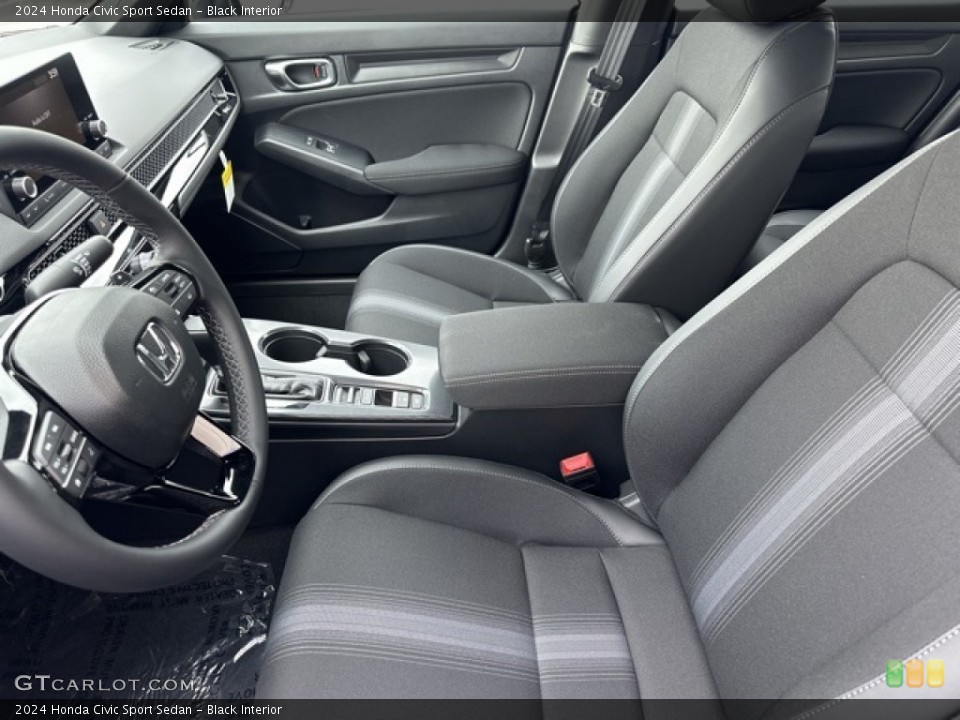 Black Interior Front Seat for the 2024 Honda Civic Sport Sedan #146596769