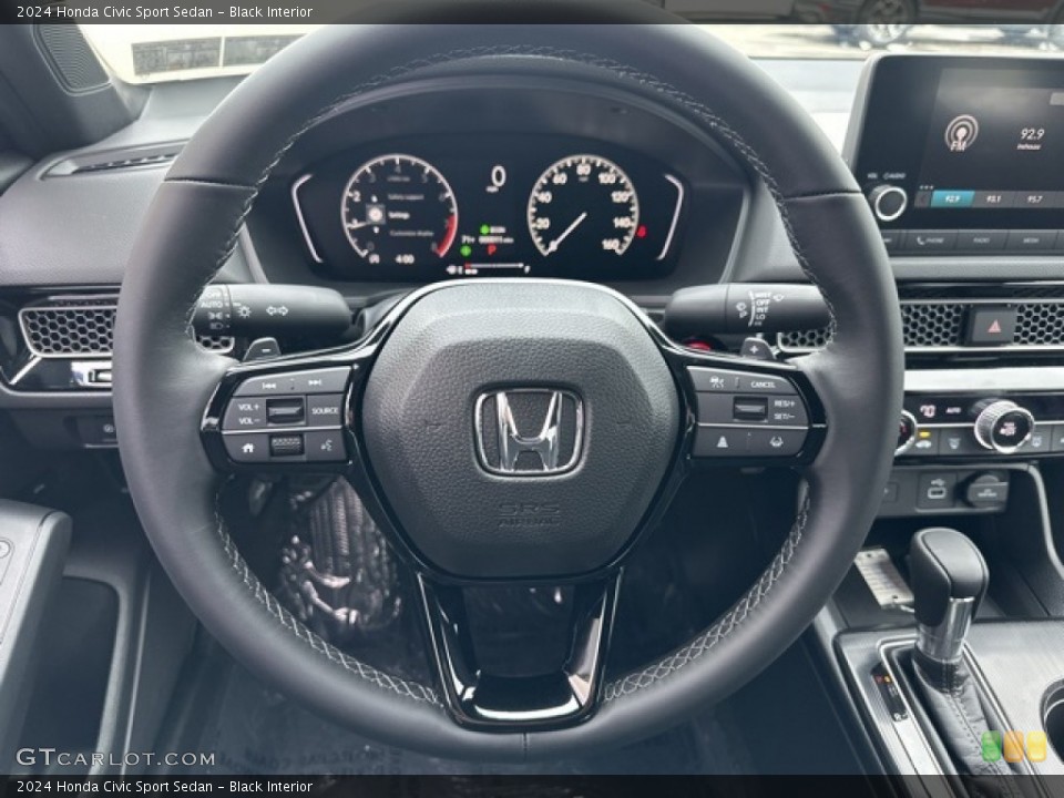 Black Interior Steering Wheel for the 2024 Honda Civic Sport Sedan #146596810