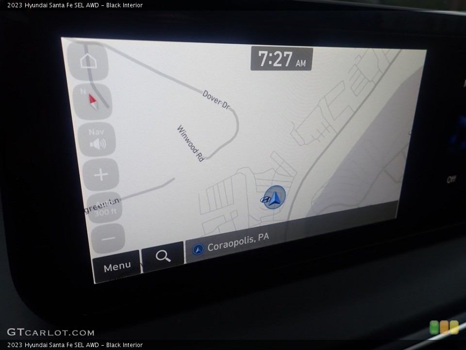 Black Interior Navigation for the 2023 Hyundai Santa Fe SEL AWD #146597108