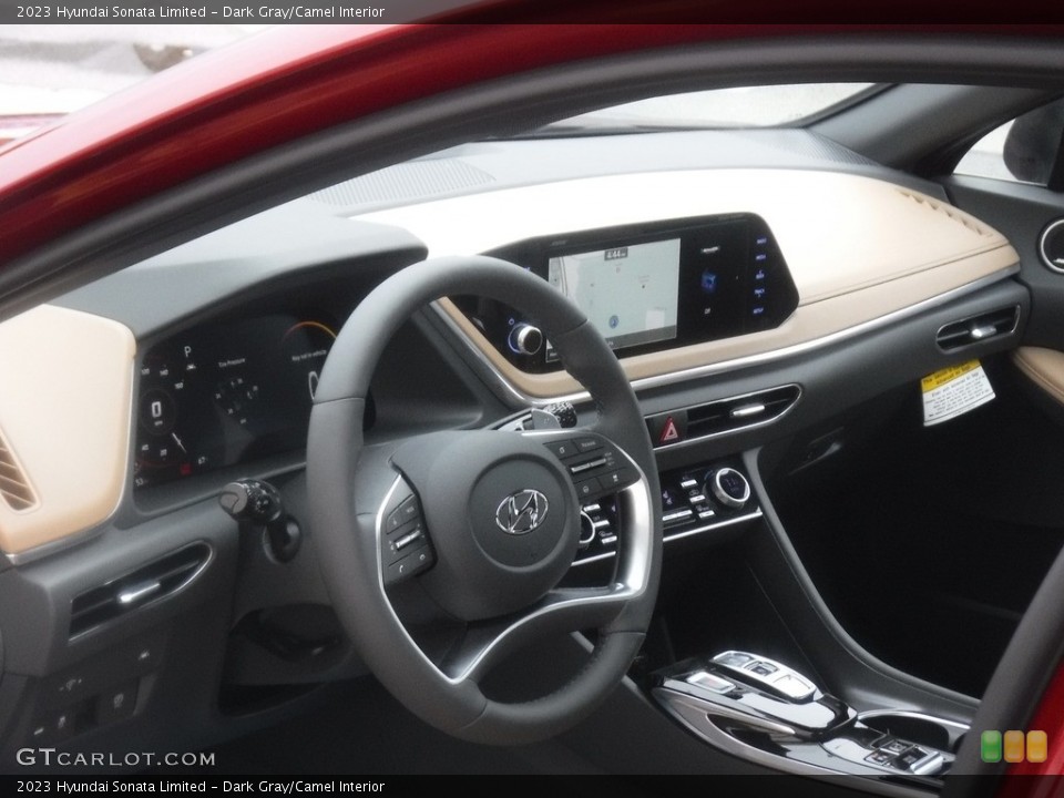 Dark Gray/Camel Interior Dashboard for the 2023 Hyundai Sonata Limited #146597695