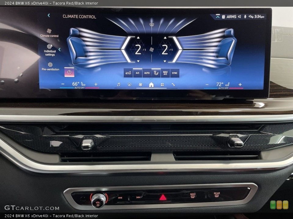 Tacora Red/Black Interior Controls for the 2024 BMW X6 xDrive40i #146597851