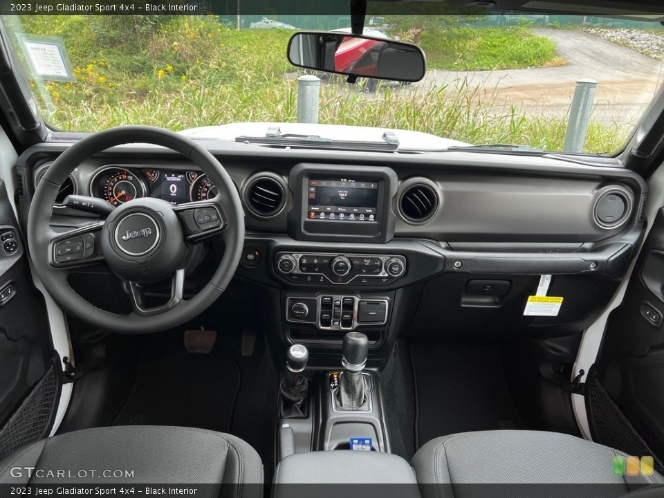 Black Interior Dashboard for the 2023 Jeep Gladiator Sport 4x4 #146598020