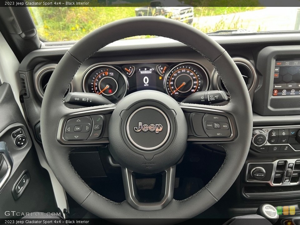 Black Interior Steering Wheel for the 2023 Jeep Gladiator Sport 4x4 #146598181