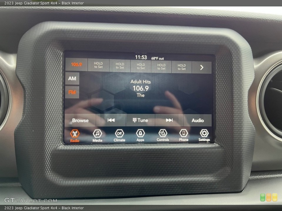 Black Interior Audio System for the 2023 Jeep Gladiator Sport 4x4 #146598218