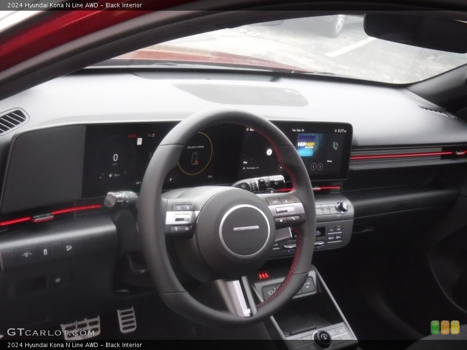 Black Interior Dashboard for the 2024 Hyundai Kona N Line AWD #146598320