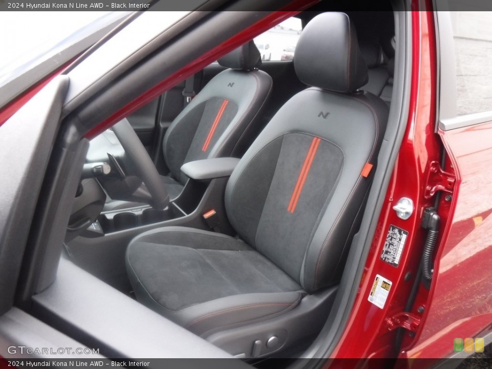 Black Interior Front Seat for the 2024 Hyundai Kona N Line AWD #146598372