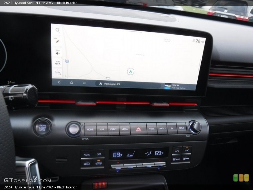 Black Interior Controls for the 2024 Hyundai Kona N Line AWD #146598478
