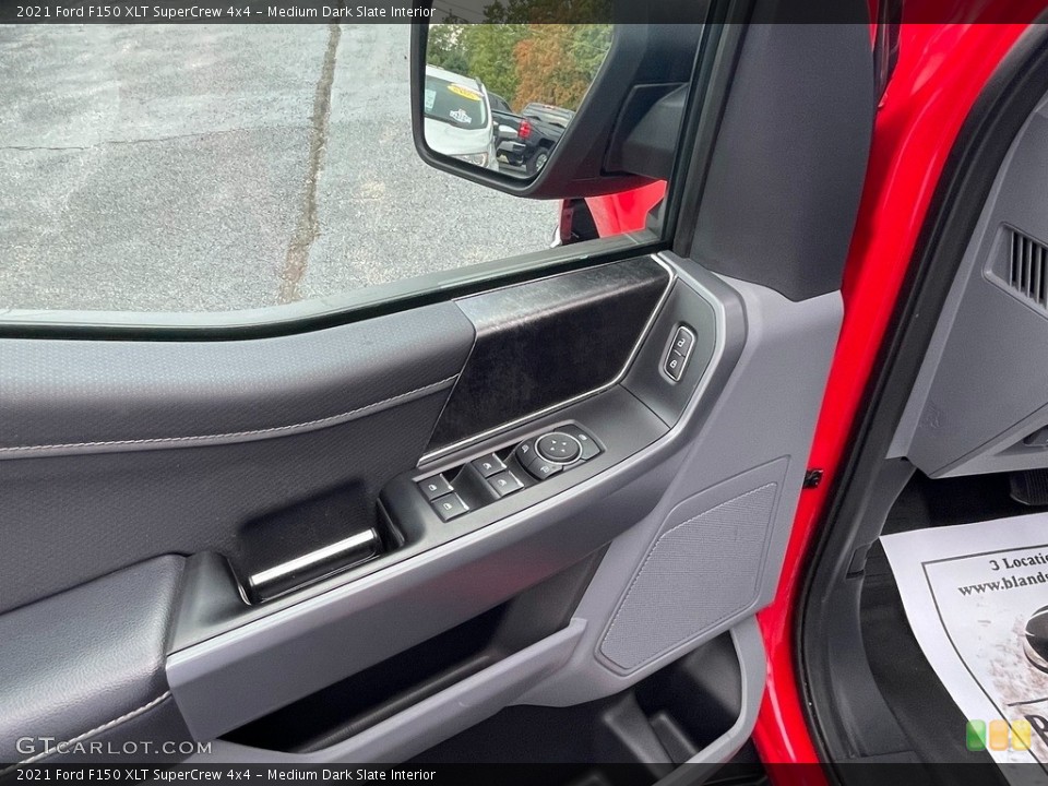 Medium Dark Slate Interior Door Panel for the 2021 Ford F150 XLT SuperCrew 4x4 #146598554