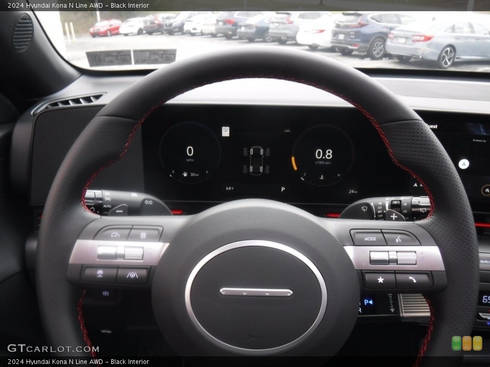Black Interior Steering Wheel for the 2024 Hyundai Kona N Line AWD #146598616