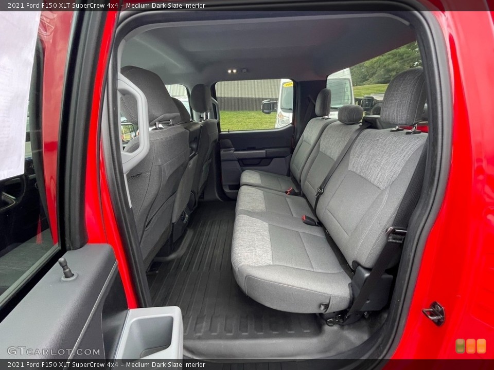 Medium Dark Slate Interior Rear Seat for the 2021 Ford F150 XLT SuperCrew 4x4 #146598626