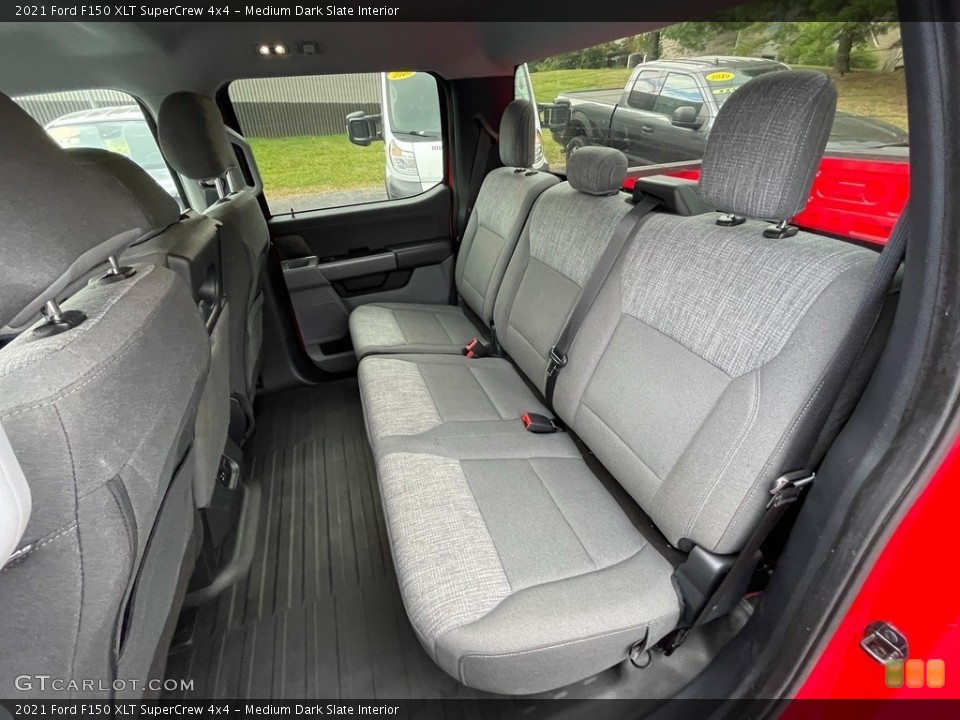 Medium Dark Slate Interior Rear Seat for the 2021 Ford F150 XLT SuperCrew 4x4 #146598644