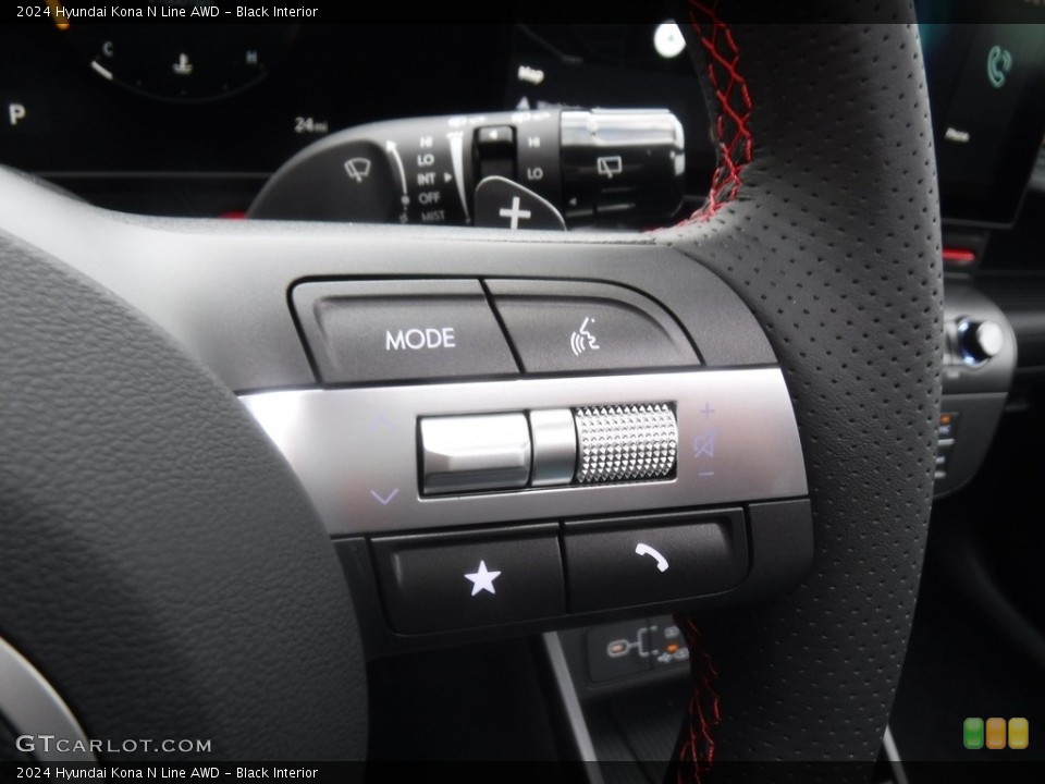 Black Interior Steering Wheel for the 2024 Hyundai Kona N Line AWD #146598670
