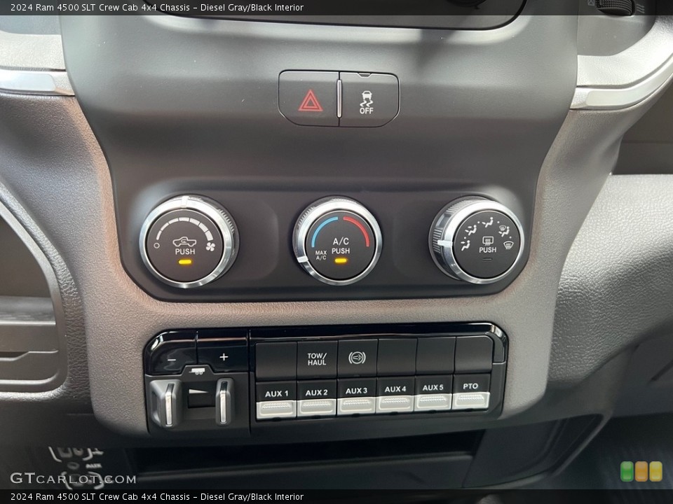 Diesel Gray/Black Interior Controls for the 2024 Ram 4500 SLT Crew Cab 4x4 Chassis #146598745