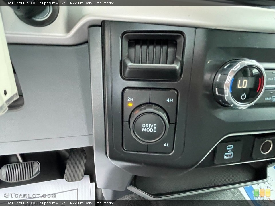 Medium Dark Slate Interior Controls for the 2021 Ford F150 XLT SuperCrew 4x4 #146598836