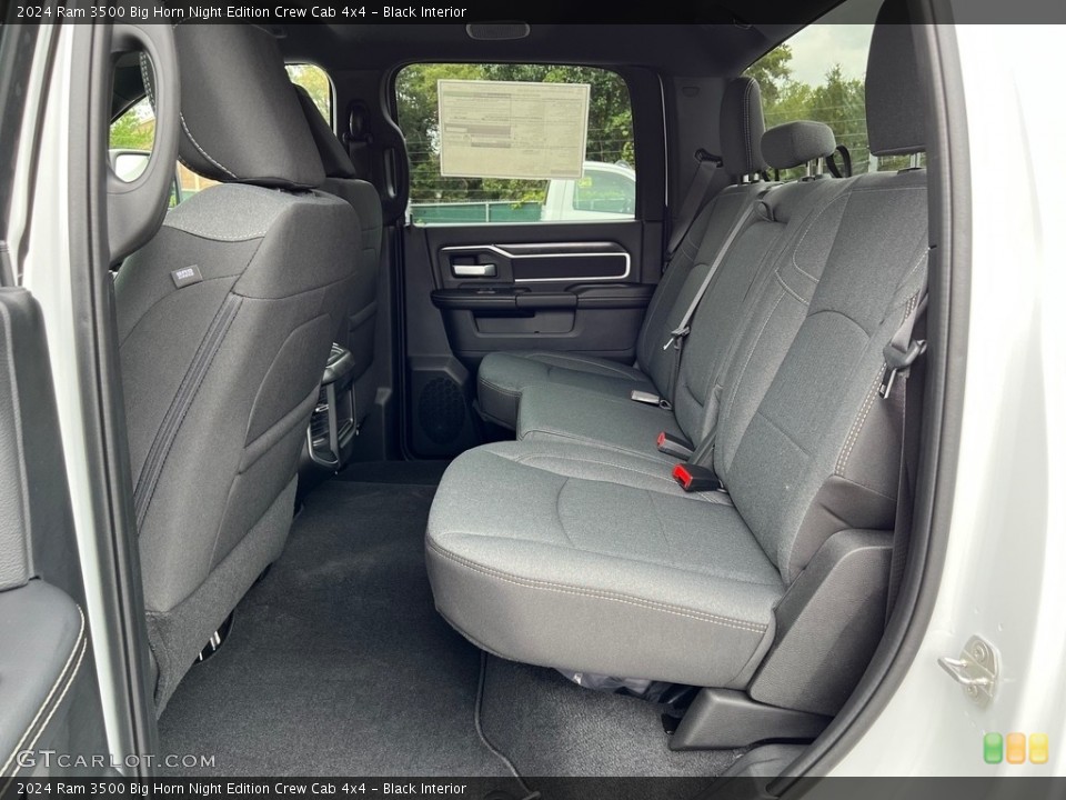 Black Interior Rear Seat for the 2024 Ram 3500 Big Horn Night Edition Crew Cab 4x4 #146599135