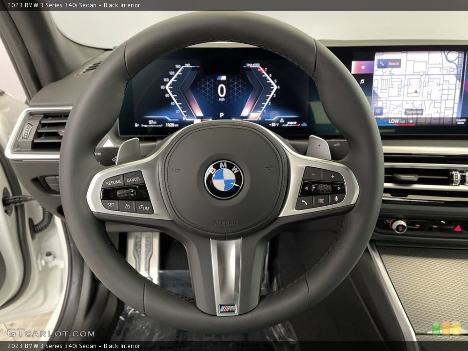 Black Interior Steering Wheel for the 2023 BMW 3 Series 340i Sedan #146599206