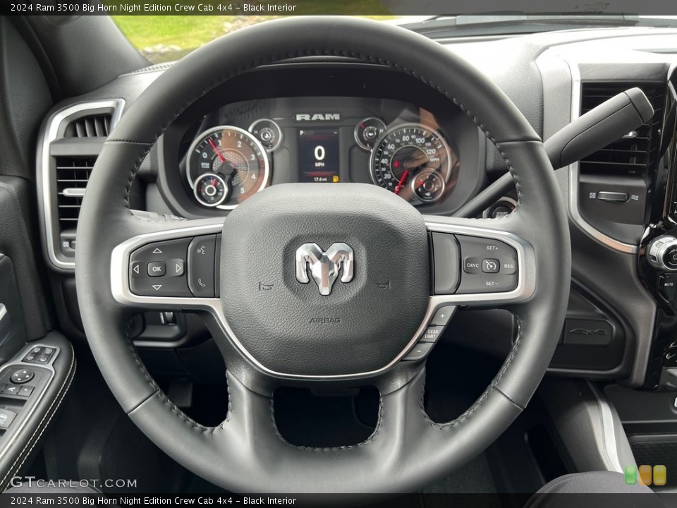 Black Interior Steering Wheel for the 2024 Ram 3500 Big Horn Night Edition Crew Cab 4x4 #146599207