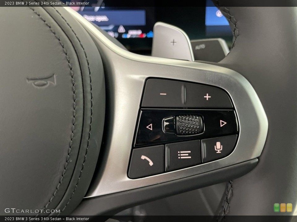 Black Interior Steering Wheel for the 2023 BMW 3 Series 340i Sedan #146599242