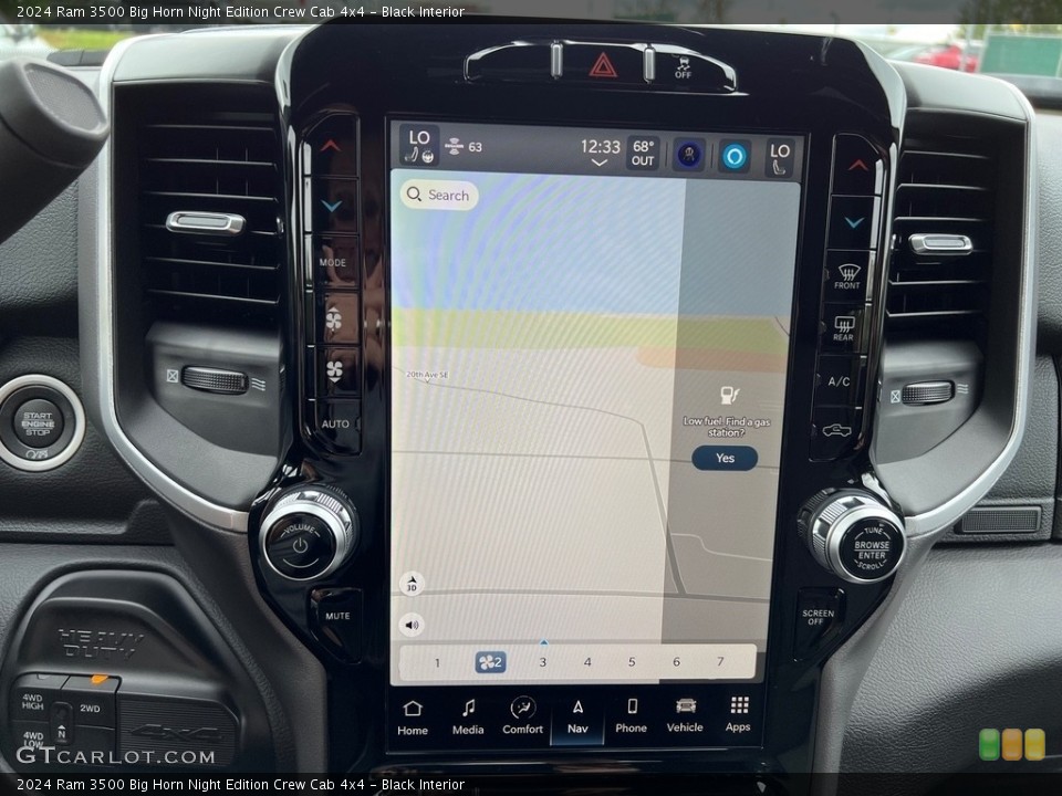 Black Interior Navigation for the 2024 Ram 3500 Big Horn Night Edition Crew Cab 4x4 #146599279