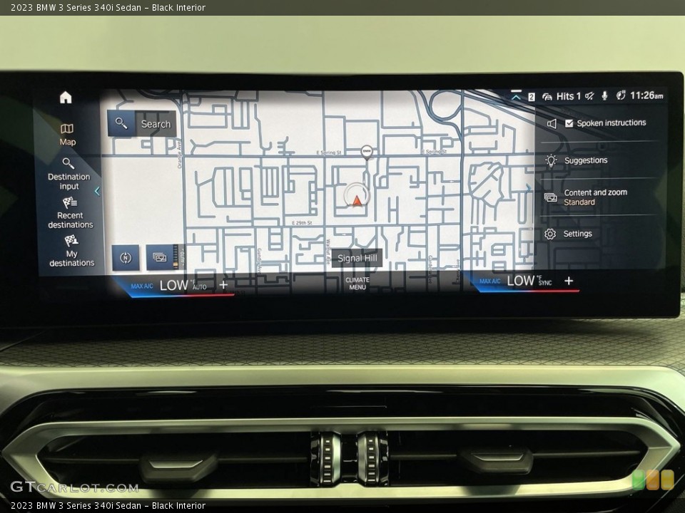 Black Interior Navigation for the 2023 BMW 3 Series 340i Sedan #146599295