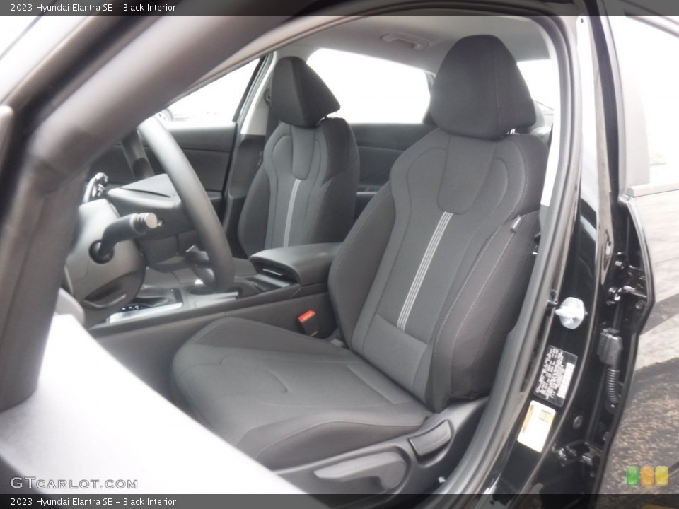 Black Interior Front Seat for the 2023 Hyundai Elantra SE #146599452