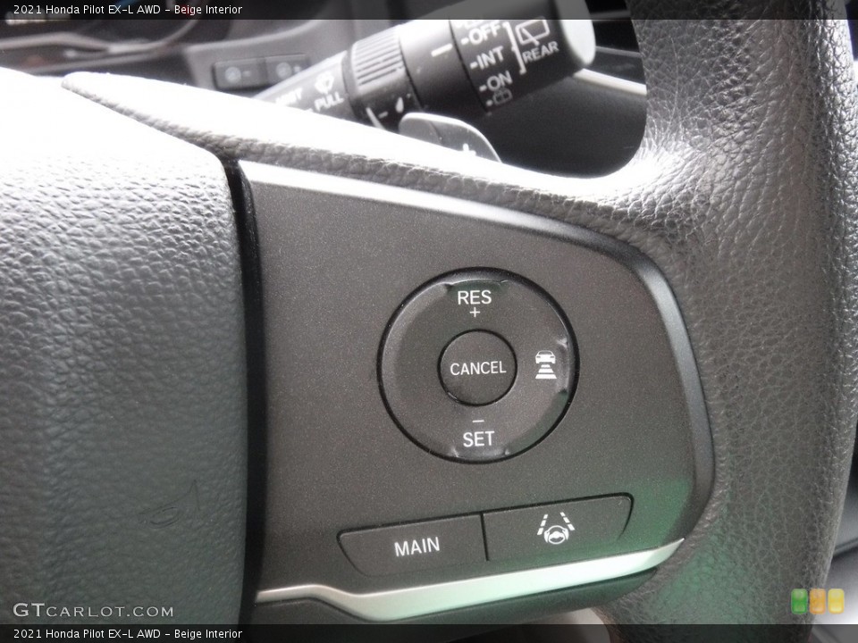 Beige Interior Steering Wheel for the 2021 Honda Pilot EX-L AWD #146599788