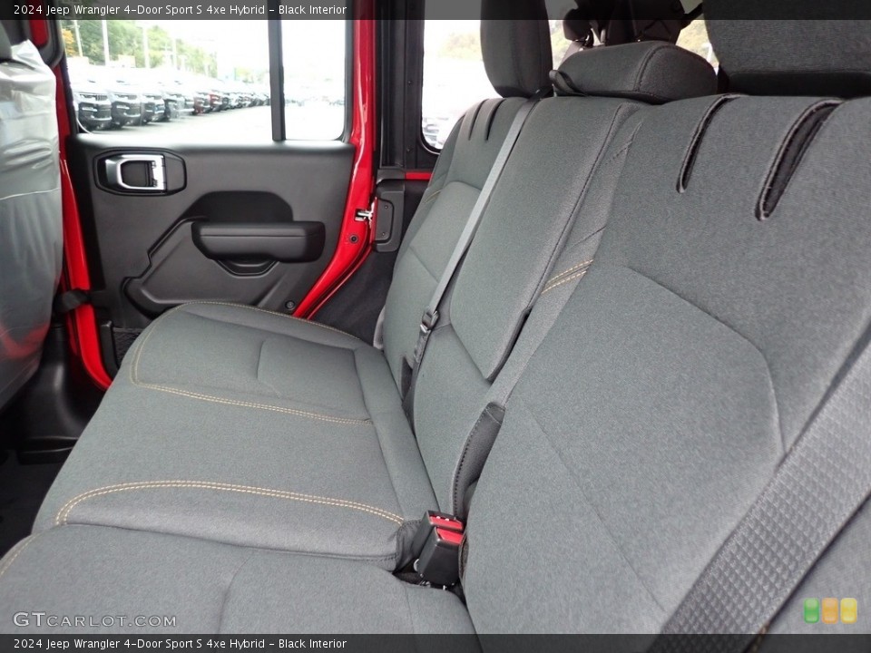 Black Interior Rear Seat for the 2024 Jeep Wrangler 4-Door Sport S 4xe Hybrid #146599810