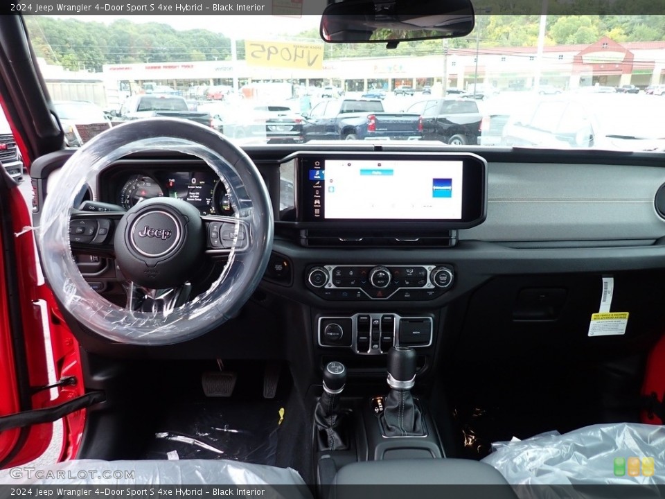 Black Interior Dashboard for the 2024 Jeep Wrangler 4-Door Sport S 4xe Hybrid #146599829