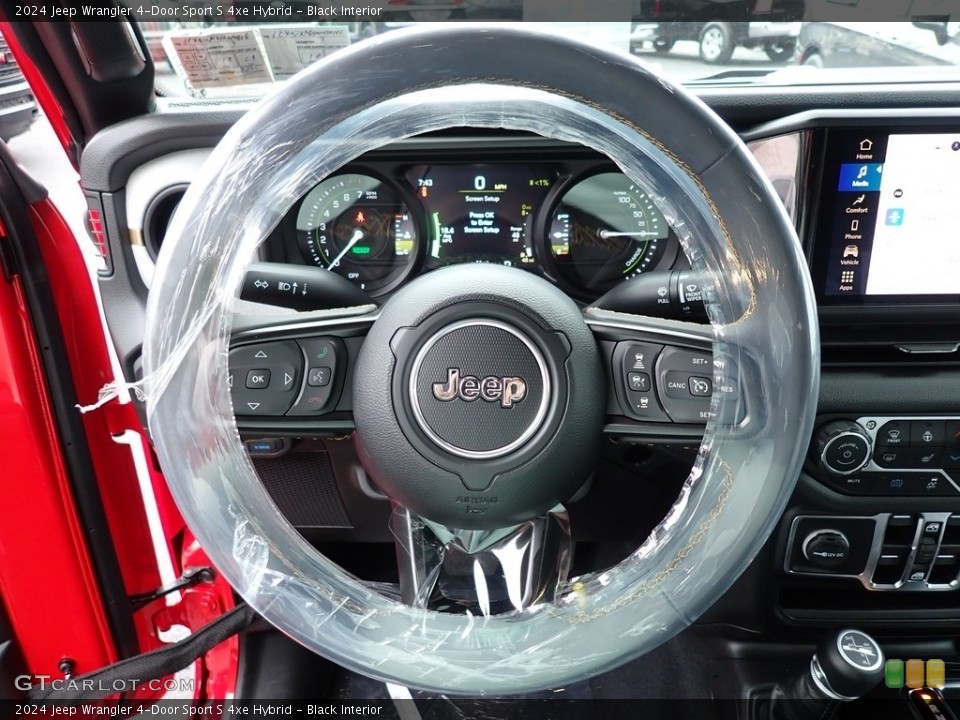 Black Interior Steering Wheel for the 2024 Jeep Wrangler 4-Door Sport S 4xe Hybrid #146599881