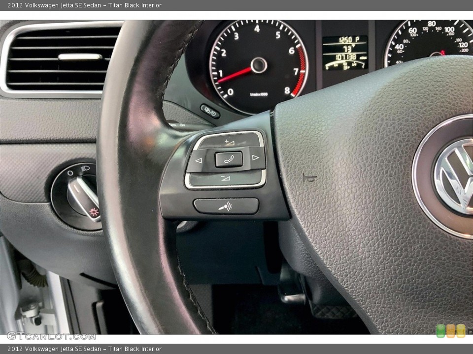 Titan Black Interior Steering Wheel for the 2012 Volkswagen Jetta SE Sedan #146599916