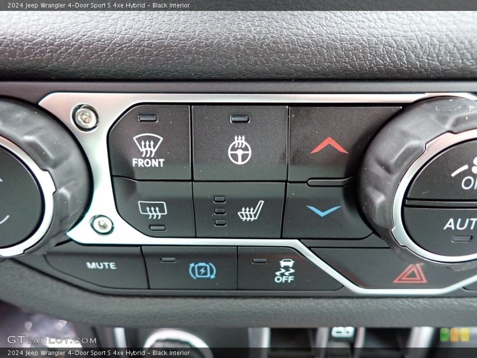 Black Interior Controls for the 2024 Jeep Wrangler 4-Door Sport S 4xe Hybrid #146599917