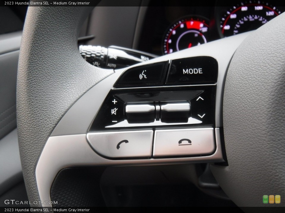 Medium Gray Interior Steering Wheel for the 2023 Hyundai Elantra SEL #146600075