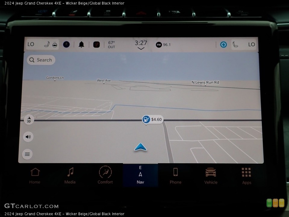 Wicker Beige/Global Black Interior Navigation for the 2024 Jeep Grand Cherokee 4XE #146600280